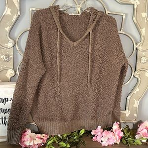 Chunky Brown Sweater B Original Boutique Roomy Comfy Womens Small Medium Hoodie